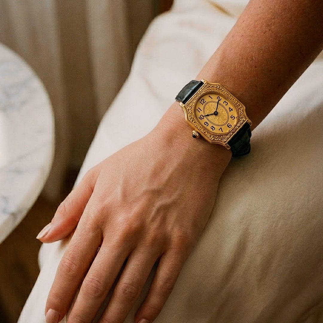 1925 Art Deco watch from Paris, France — EPOCH (wrist shot)