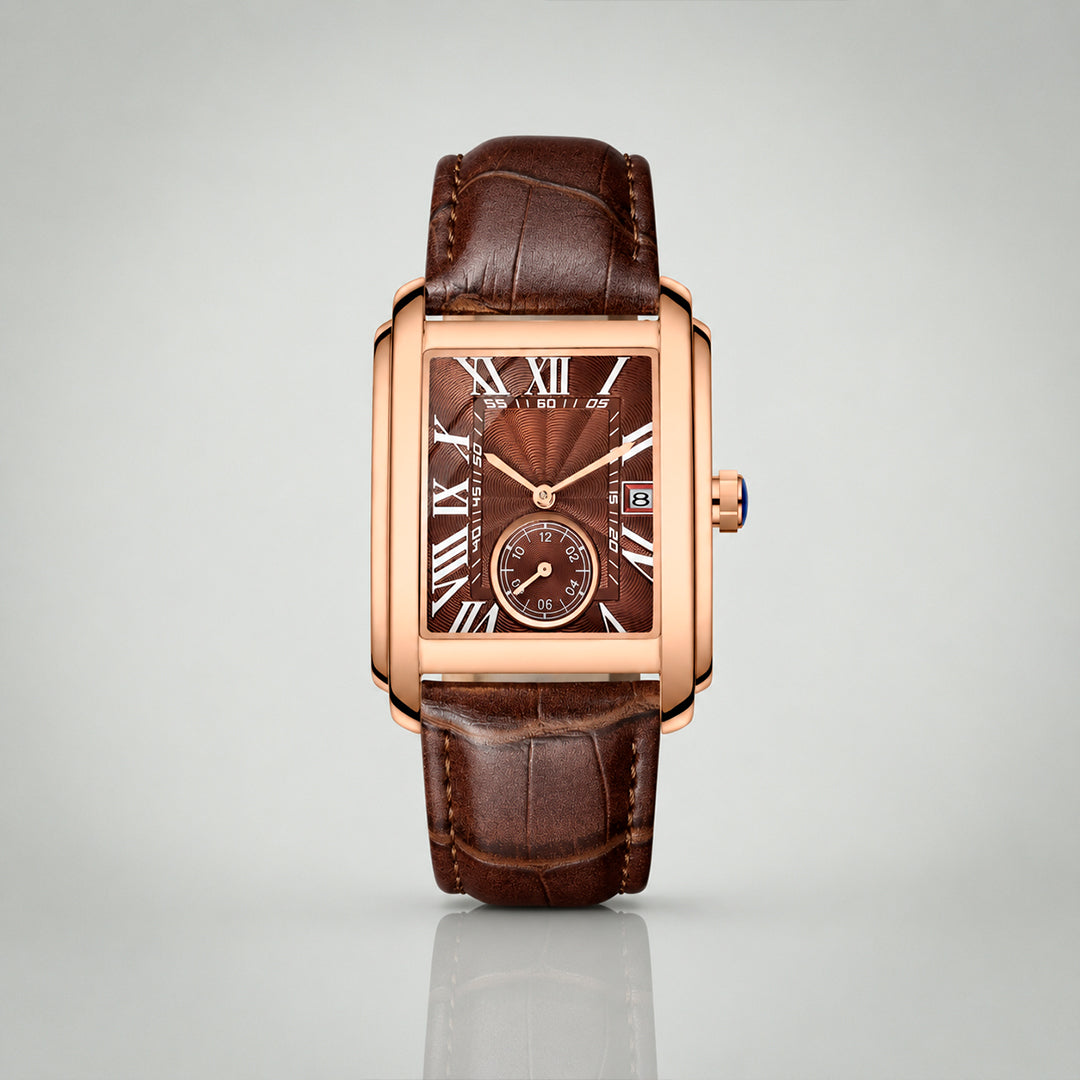 1951 Brown and Gold tank watch, EPOCH