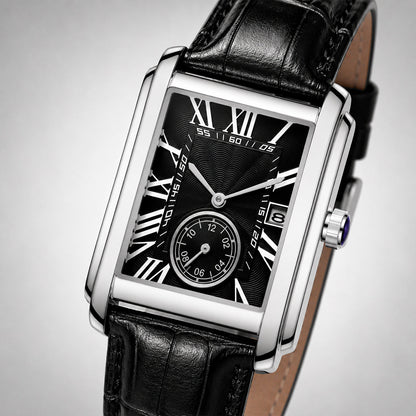 1951 Silver and Black tank watch — EPOCH