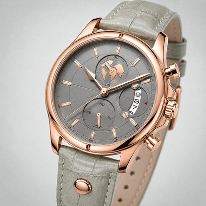 1975 World Chronograph watch from Milan, Italy — EPOCH (side profile)